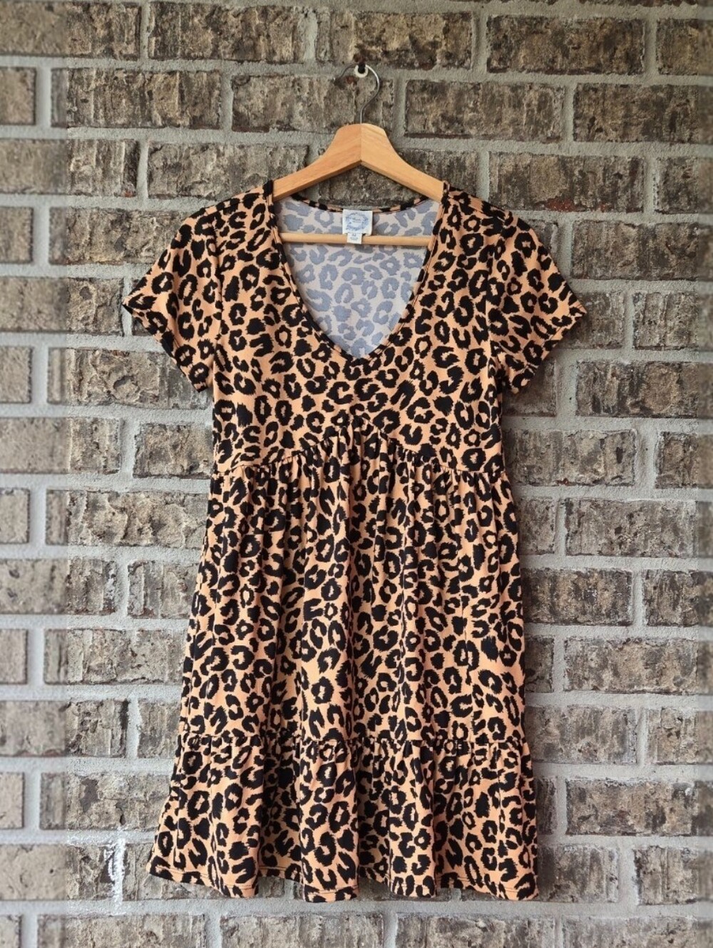 Blue Rain  Leopard Print Brown and Black Casual Dress /Size M